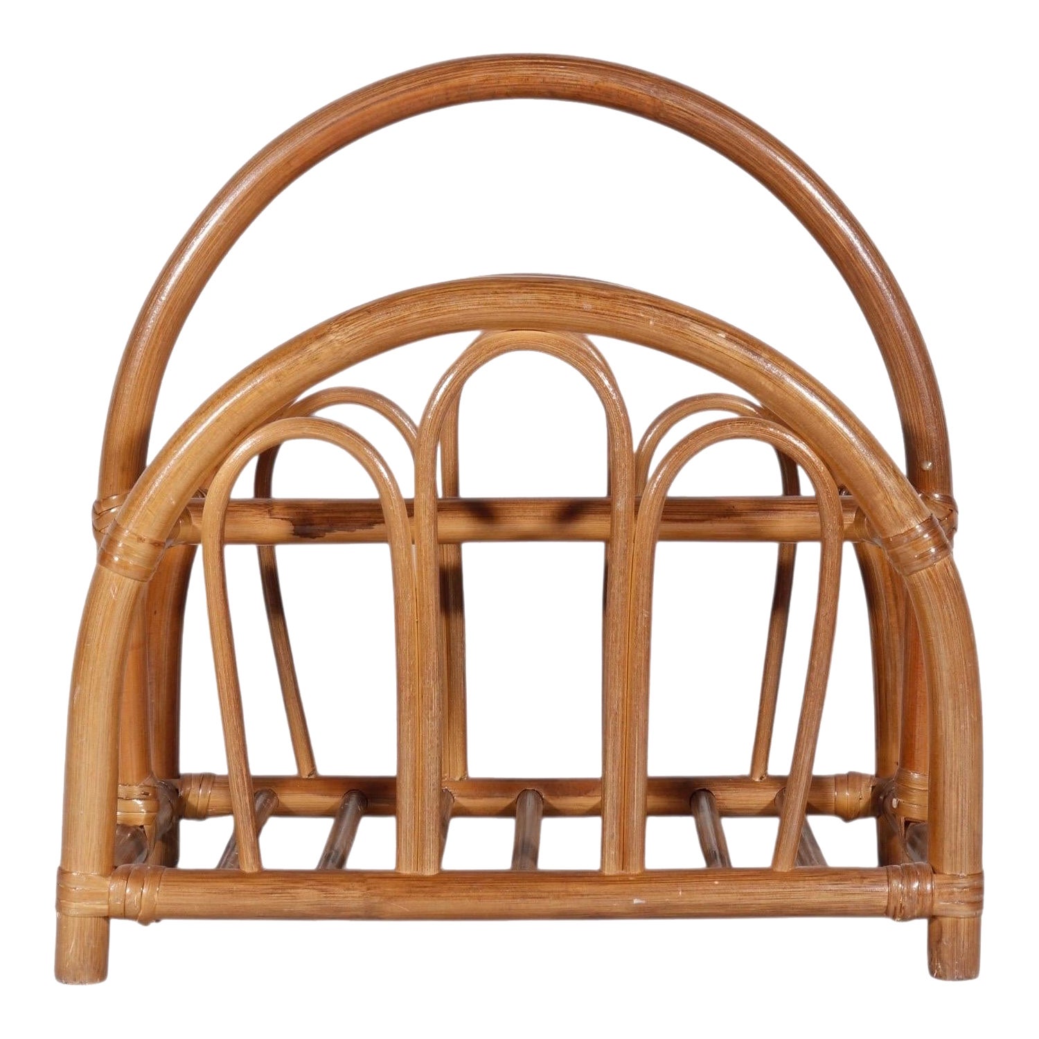 Mid Century Bamboo Magazine Rack