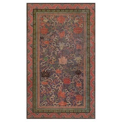 Doris Leslie Blau Vintage Chinese Botanic Silk Carpet