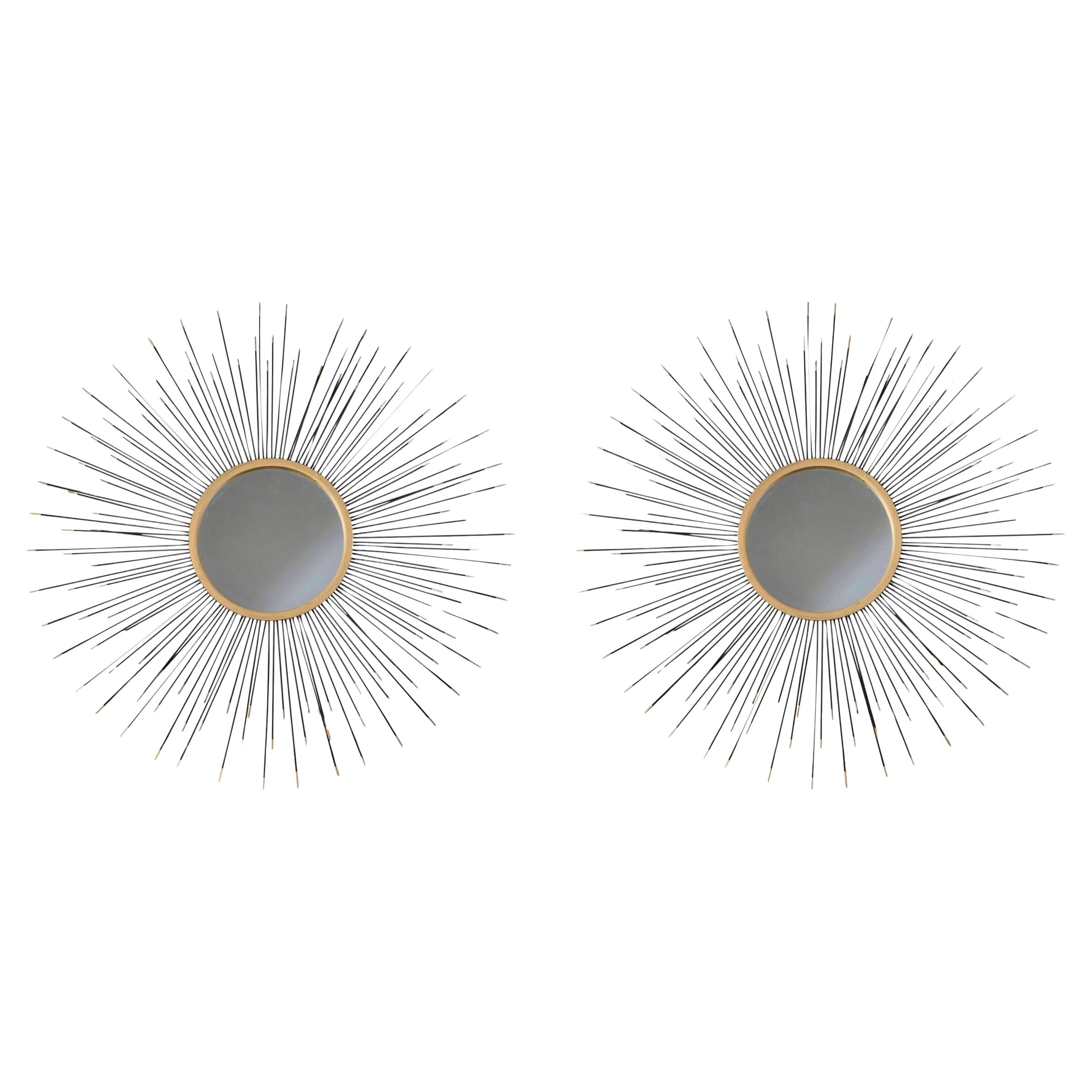 1960 Pair of large witch mirrors Maison Honoré