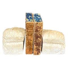 Vintage Cast Plaster Loaf of Bread Sculpture Bookends