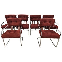 Set of six Tucroma dining chairs by Guido Faleschini for the 4 Mariani, 1970