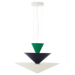 Lampadario Gio LN15,  Greene & Greene, Deep Blue e Ecru White, di Luca Nichetto