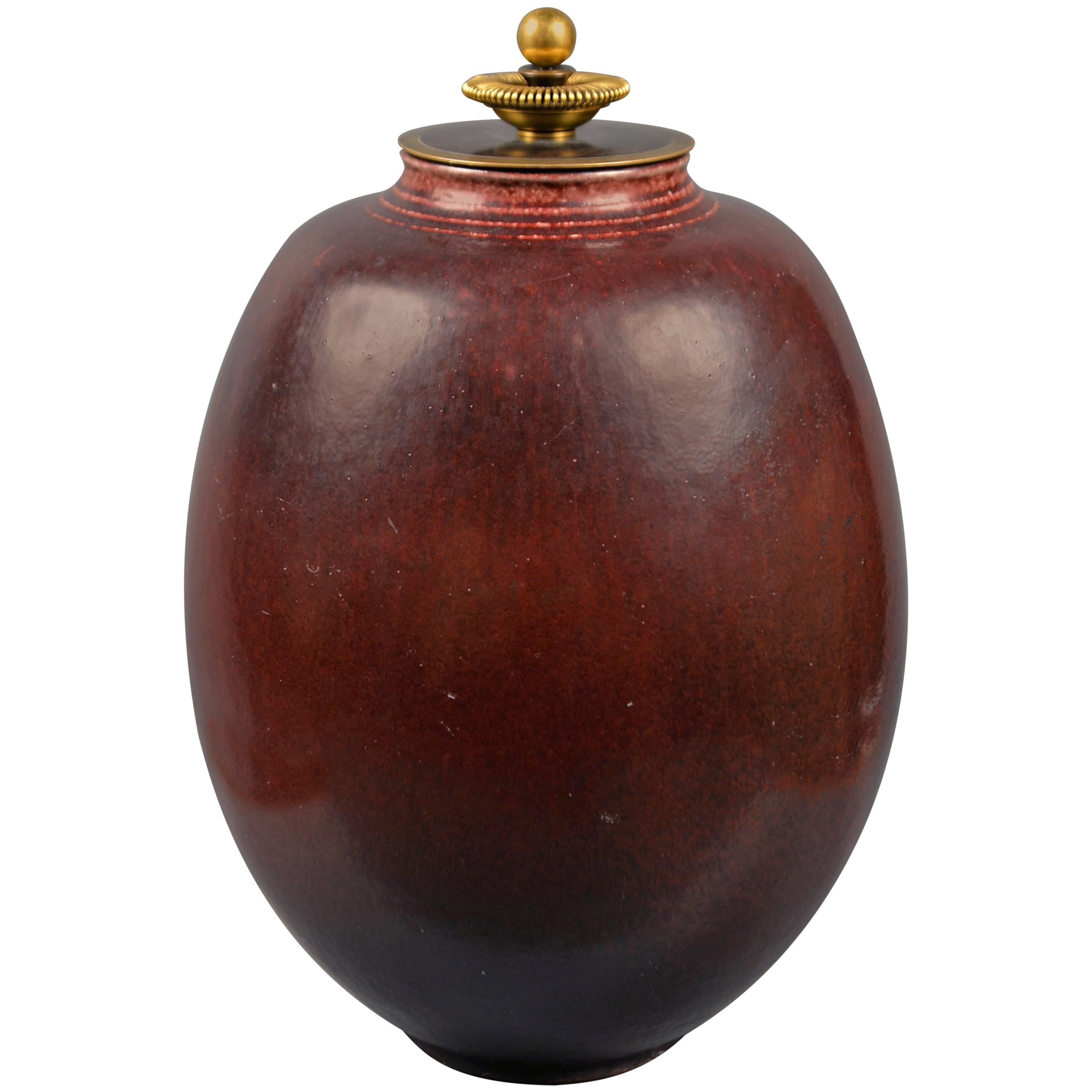 Jar with Lid by Kresten Bloch for Royal Copenhagen, Denmark, 1957