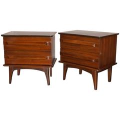 Pair of Mid-Century Mahogany Bedside Tables