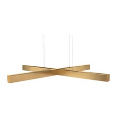 Customizable Pendant Lamp 'X-Model' by Anour, Brushed Brass