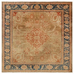 Antico tappeto quadrato persiano Sultanabad Rugs, medaglione floreale - Rug & Kilim