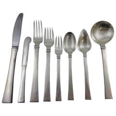 Bell by Hans Hansen Danish Sterling Silver Flatware Set Service 106 Pcs Moderne 7