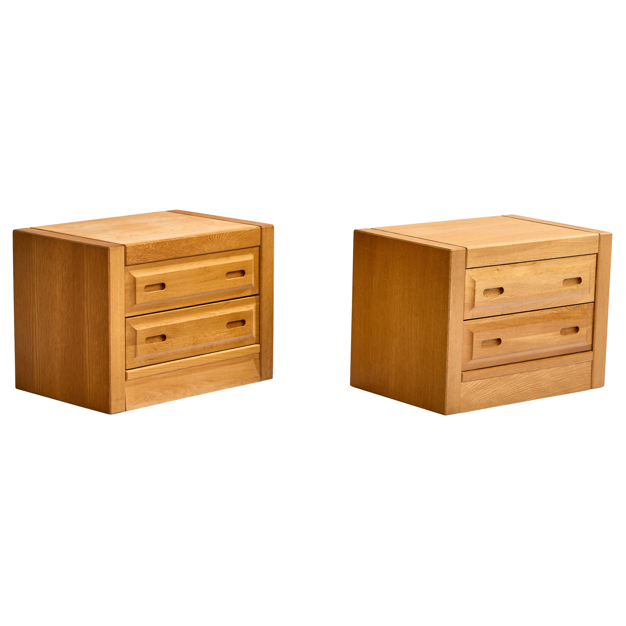 Danish Designer, Nightstands, Oak, Denmark, 1950s