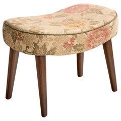 Madsen & Schubell, Hocker, Holz, Stoff, Dänemark, 1950er Jahre