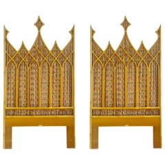 Vintage McGuire Twin Bamboo and Rawhide Headboards – A Pair