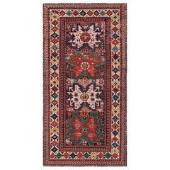 Tappeto antico caucasico multicolore con medaglioni a stella Lesghi - Rug & Kilim