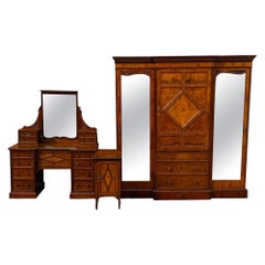 Victorian Pollard Oak Bedroom Suite by Maple & Co
