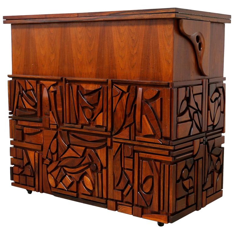 Studio Crafted Bar Cabinet By Artist, Dresser Bookcase Hutchinson