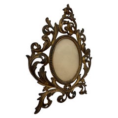 Vintage late 19th C Ornate Gold Baroque Picture or mirror Frame  Rococo Oval