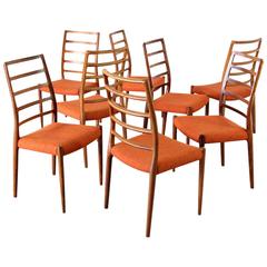 Set of Eight Rosewood Chairs Mod. 82 by Niels O. Møller