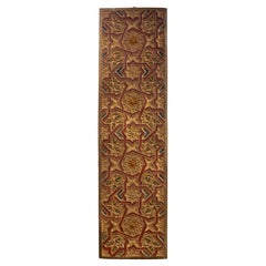 1930s Mudejar-inspired Carved Decorative Panel in Polychrome stucco