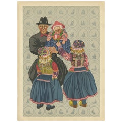 Costume tradizionale olandese di Marken - Uomini e bambini in abito da festa, 1932