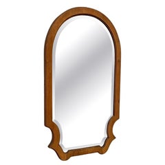 Espejo de pared italiano Art Decó de madera, años 40