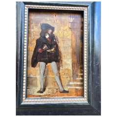 19th Century Oil Painting — Murder Scene Signed by Luis Taberner Y Montalvo