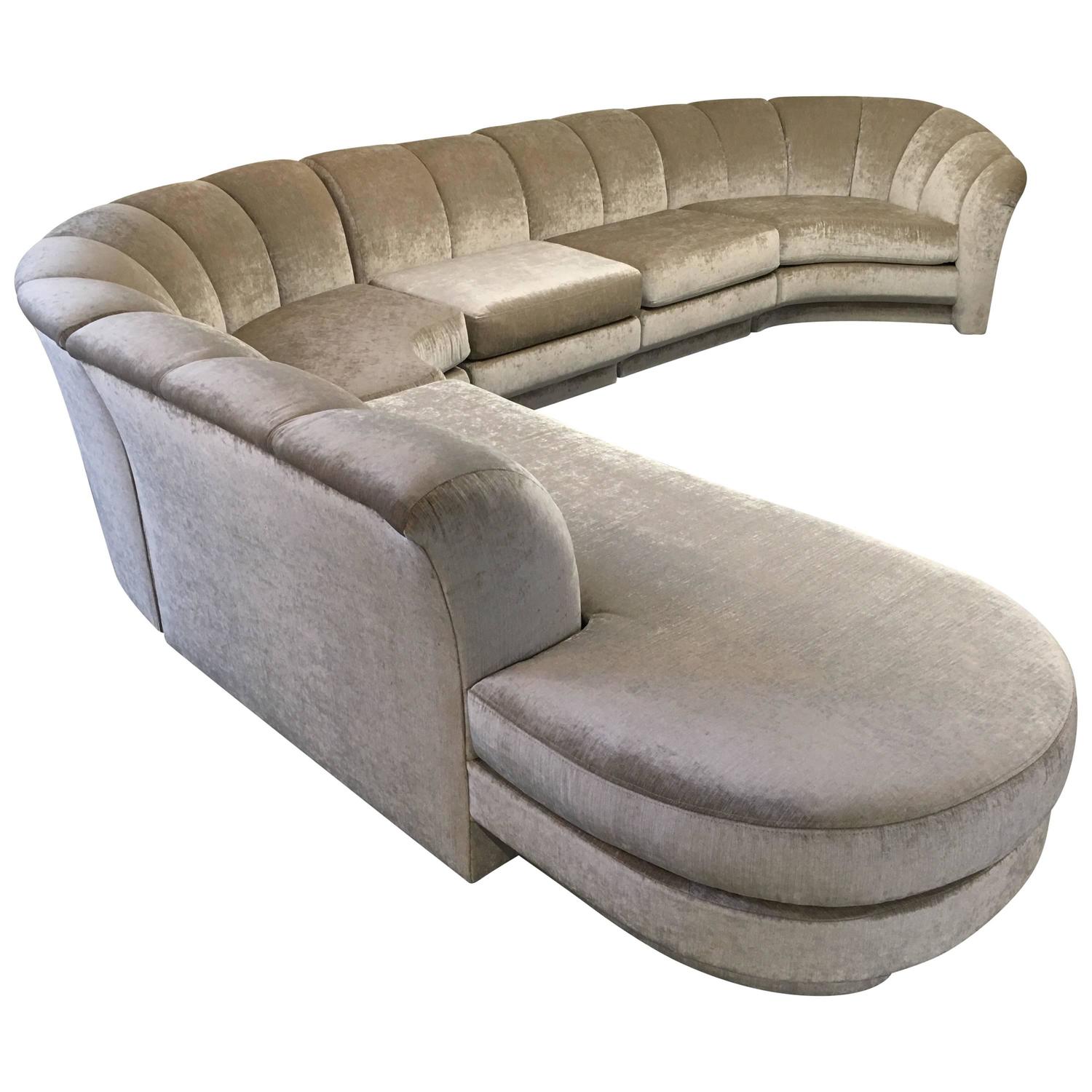 Five-Piece Sectional Sofa by Milo Baughman for Thayer ...