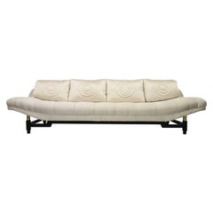 Gondola-Sofa aus der Mitte des Jahrhunderts mit Messingdetails