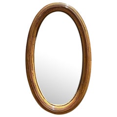 Vintage Coastal Pencil Reed Oval Mirror