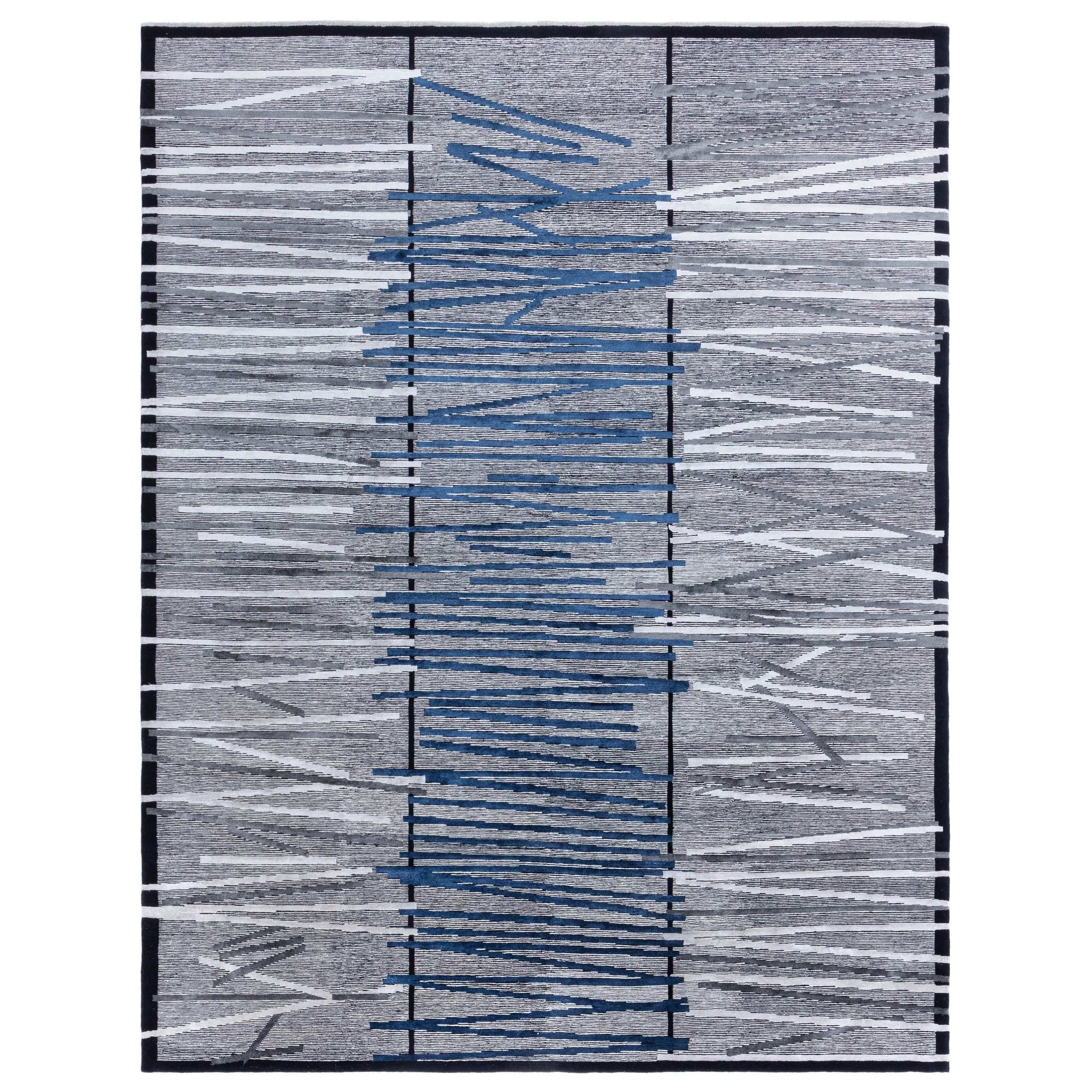 Moderner tibetischer Teppich im Art-déco-Design von Doris Leslie Blau