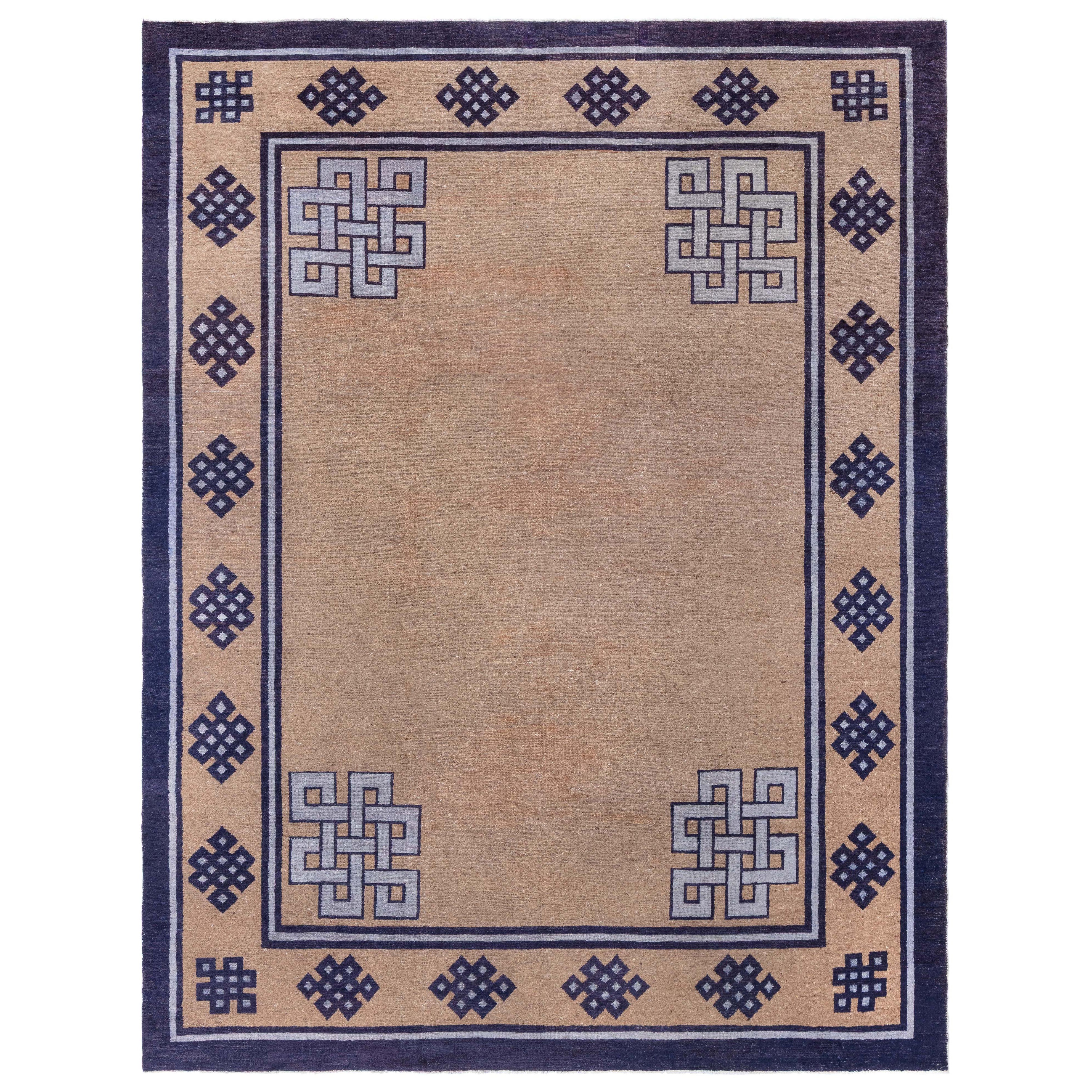 Authentic Early 20th Century Chinese Handmade Wool Rug Doris Leslie Blau