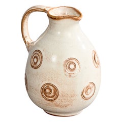 Carl-Harry Stålhane, Decorative Pitcher, Stoneware, Sweden, 1960s