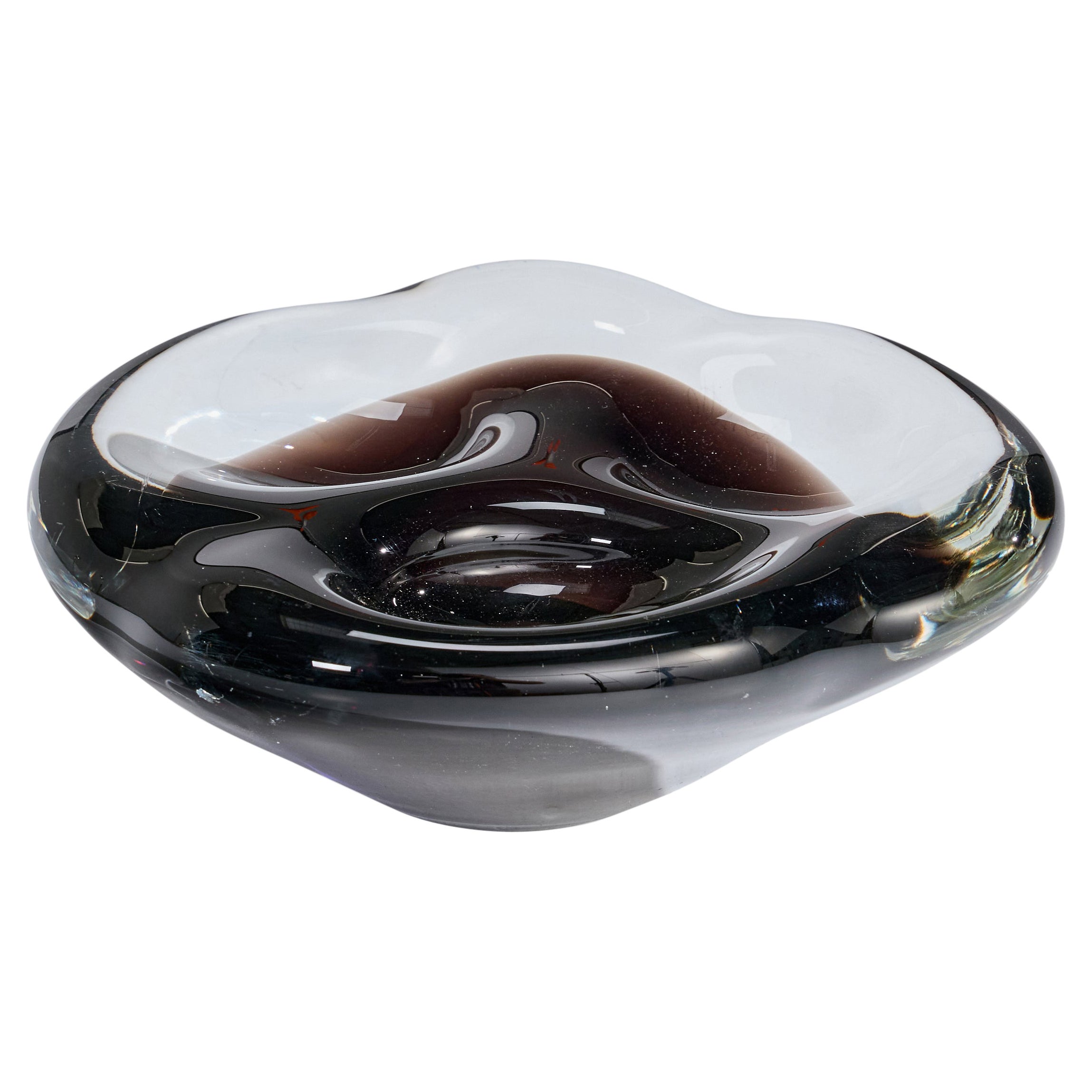 Vide Poche de Murano, verre, Italie, années 1970