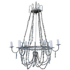 Italian Painted Beaded Chandelier 1
