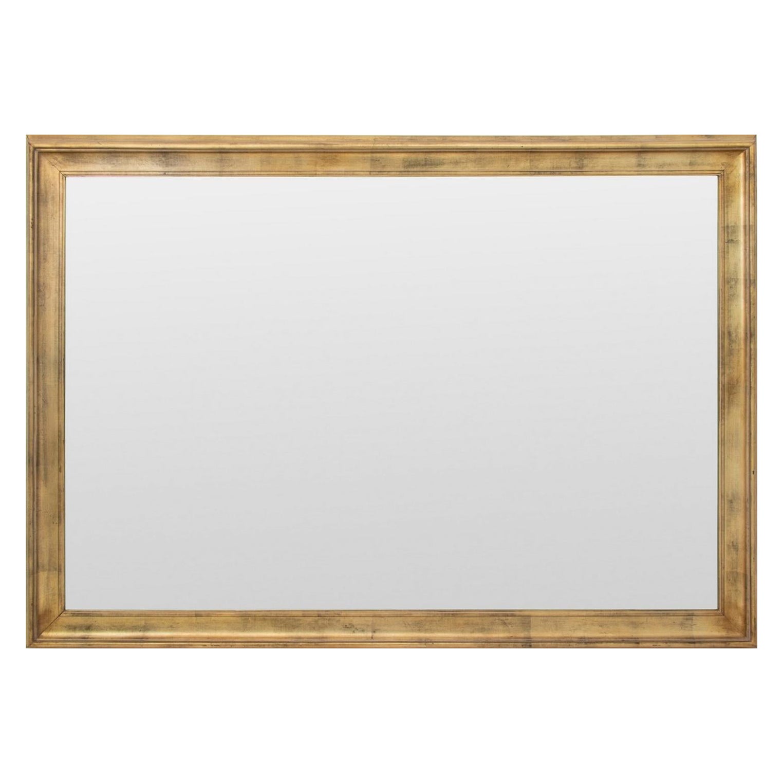 Specchio da parete rettangolare moderno in legno d'orato