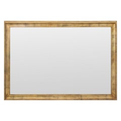 Espejo de pared rectangular moderno de madera dorada