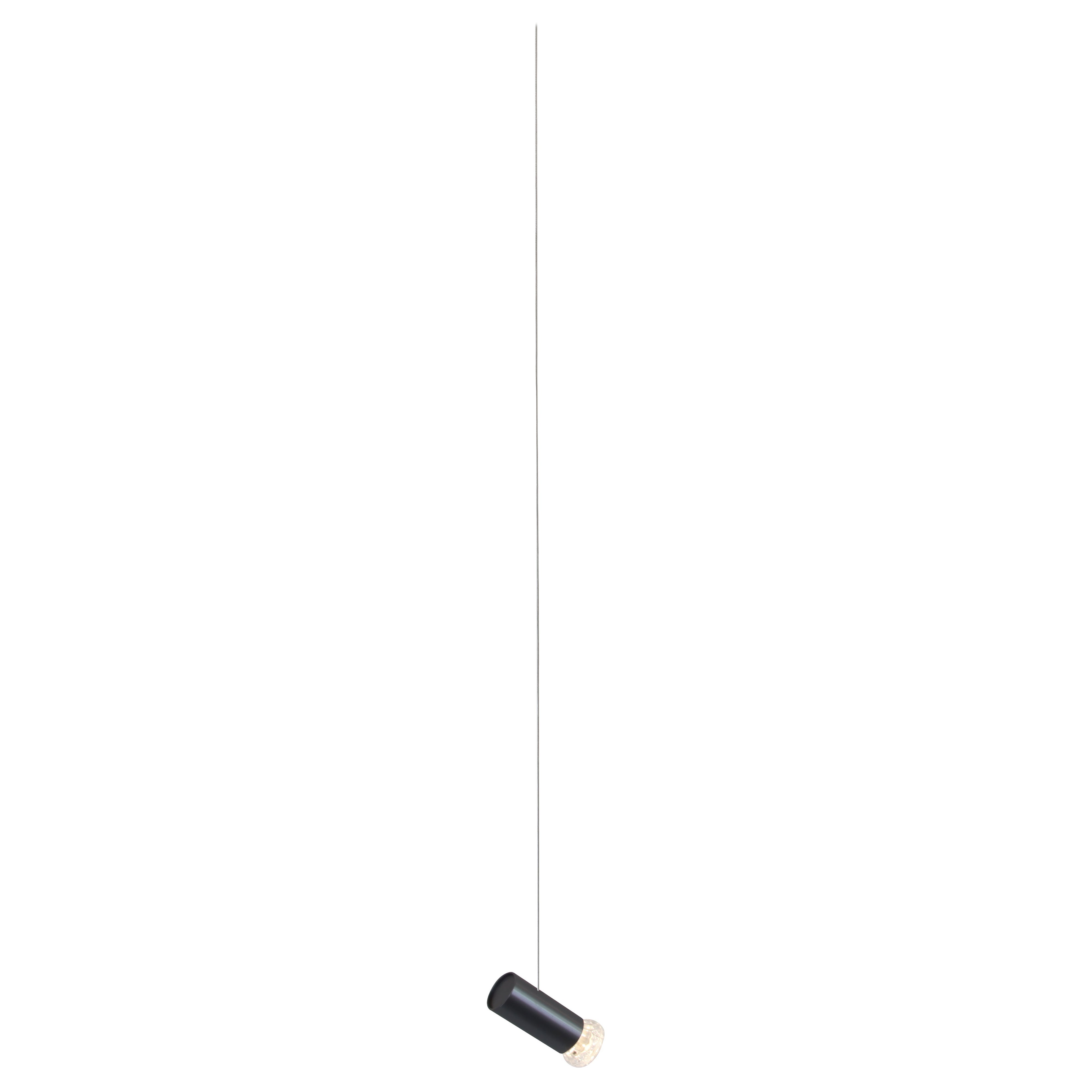 Jewell 1 Lampada a sospensione angolare in alluminio anodizzato nero Contemporary di JSPR in vendita