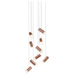 Jewell 9 Lampada a sospensione angolata in alluminio bronzo Contemporary di JSPR