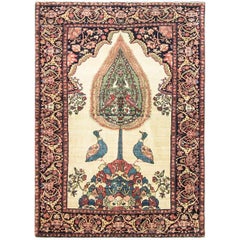 Antiker persischer Feraghan Sarouk-Teppich, Baum des Lebens