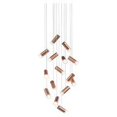 Lampada a sospensione Jewell 15 Angled Bronze Aluminum Contemporary di JSPR