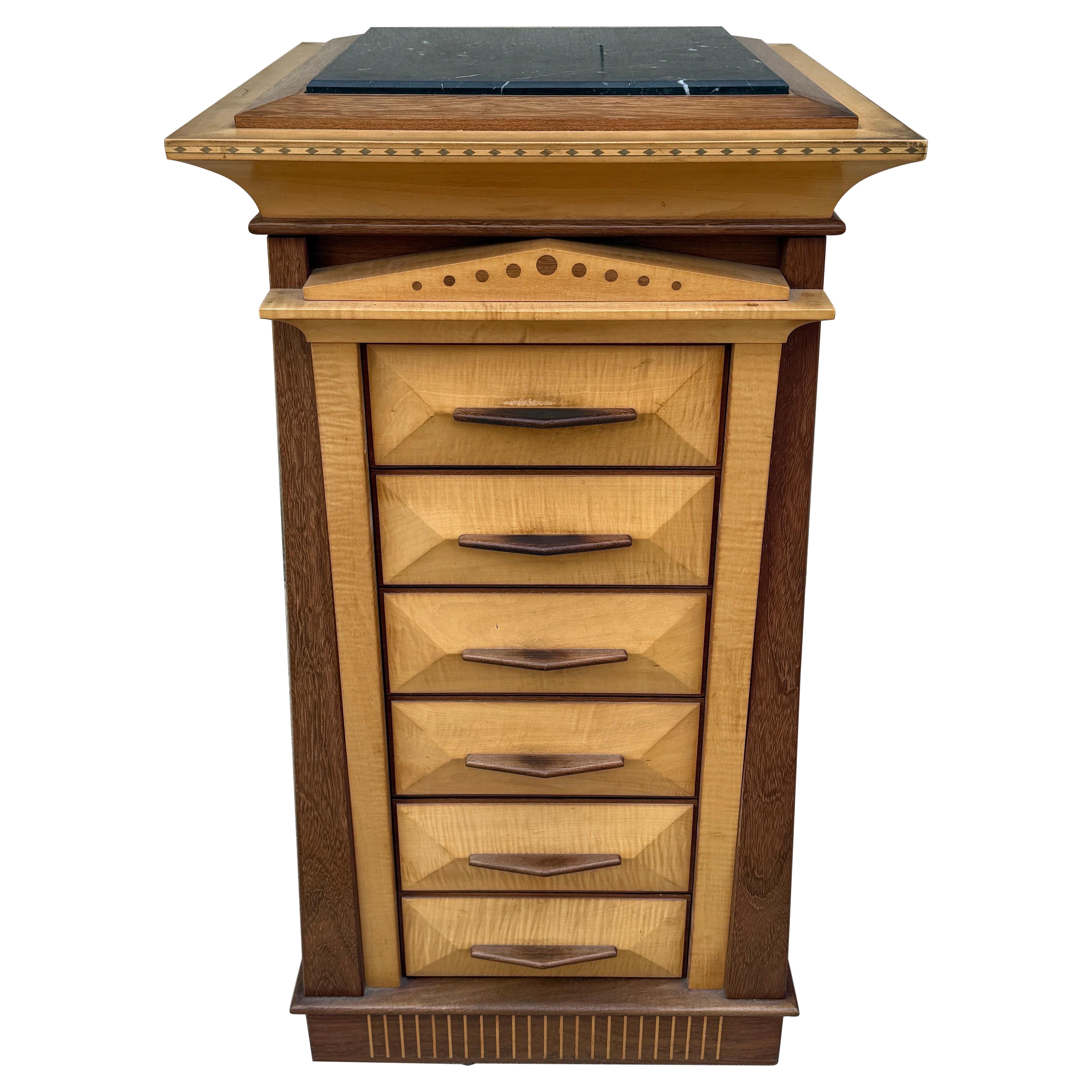 Ron Puckett Custom Made Pedestal Cabinet Table NYC 1980’s