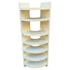 Bibliothèque modulaire italienne incurvée en plastique de Jo Je Bins pour Vardani