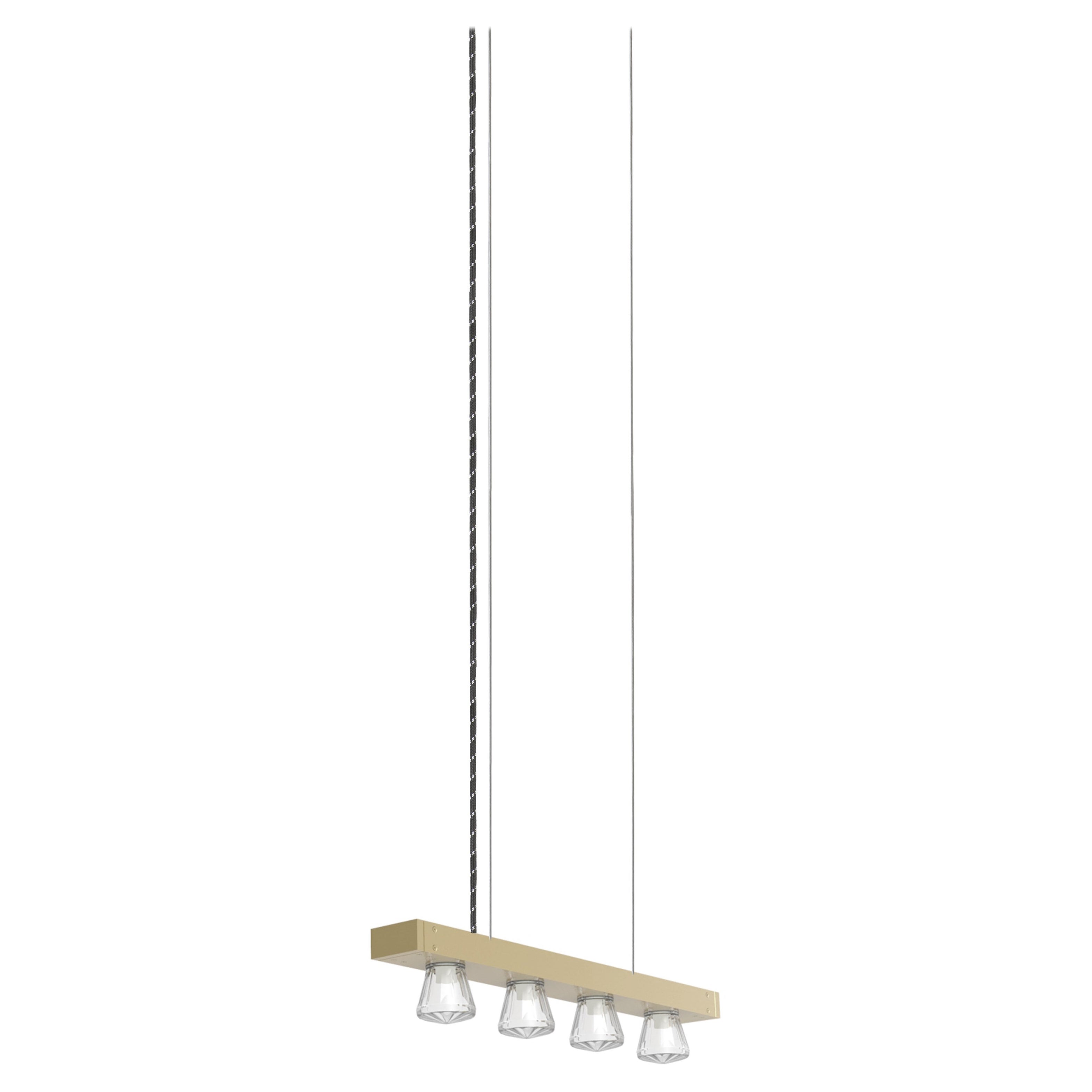 Lampada a sospensione contemporanea Line 50 Champagne Aluminum di JSPR