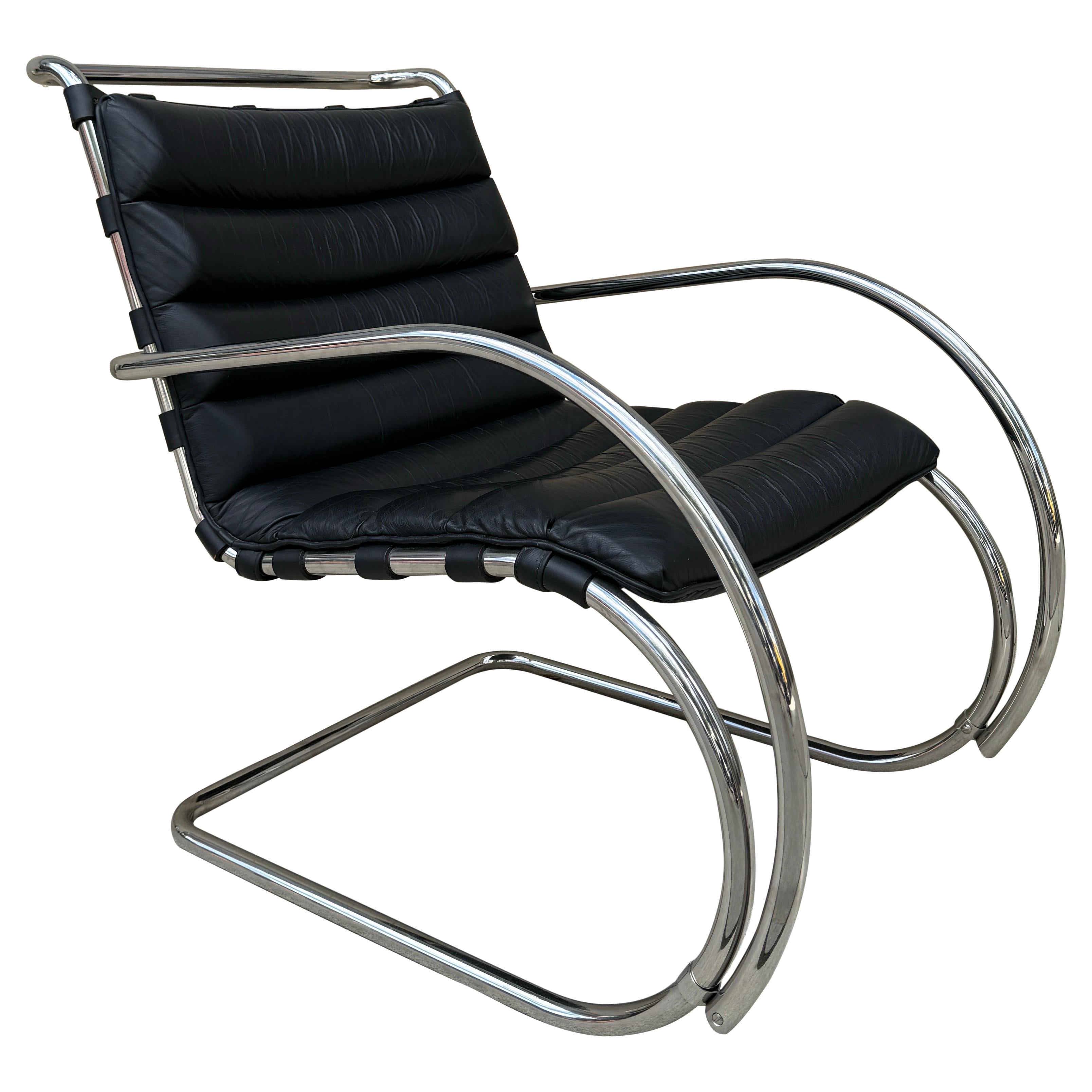 Mies Van der Rohe MR Lounge Chair With Arms for Knoll 1980’s
