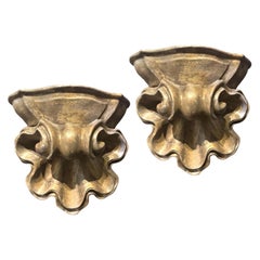 1930’s French Plaster Shell Sconces with 2 interior light