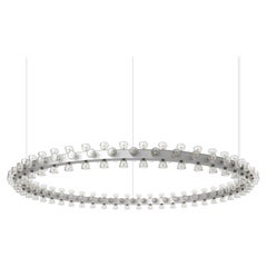Lunar Large Round Aluminum Contemporary Suspension Lamp by JSPR