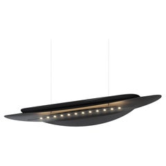 Lampada a sospensione contemporanea Mirage 120 in alluminio anodizzato nero di JSPR