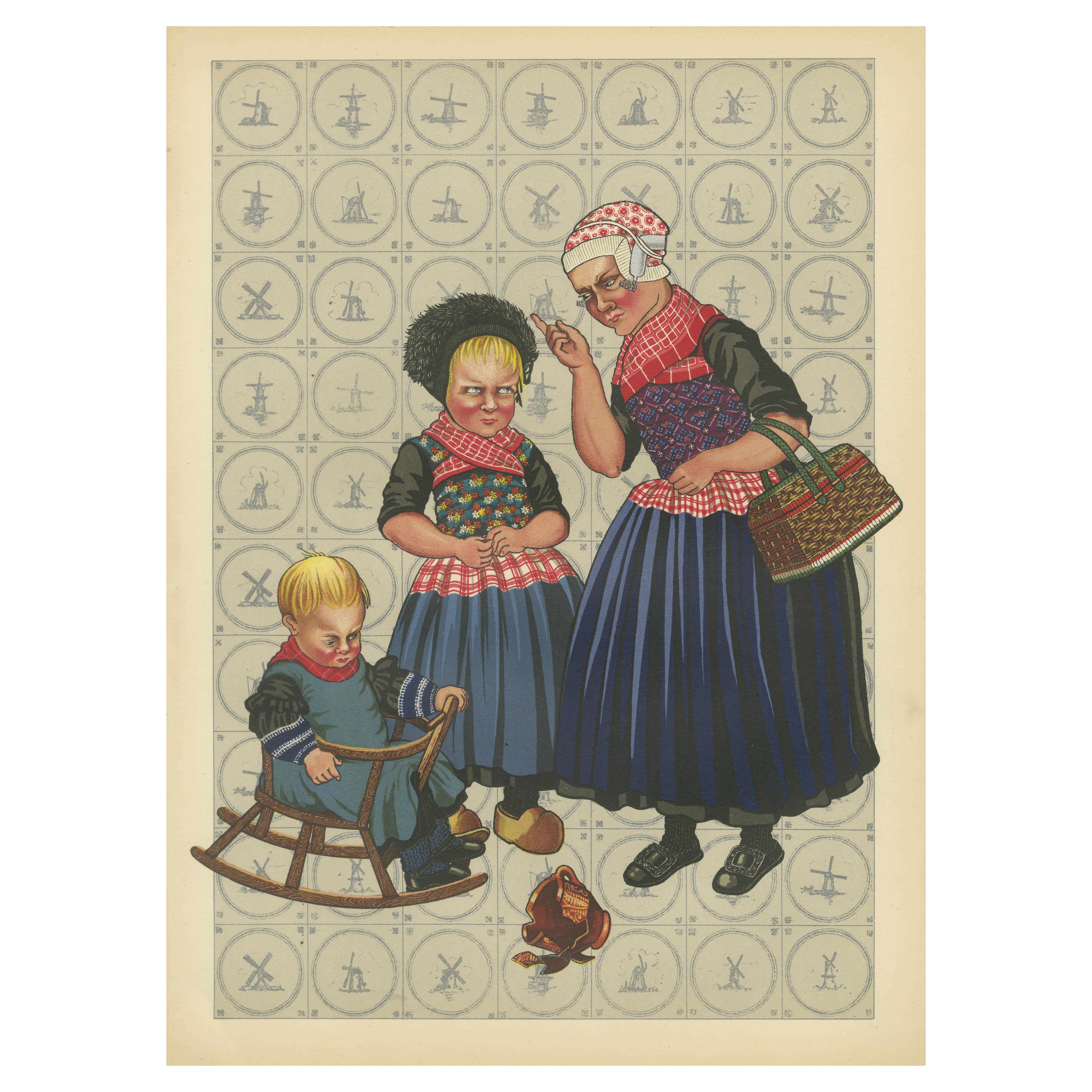 Encantadores Trajes de Gelderland de Nunspeet y Hierden en Holanda, ca. 1932