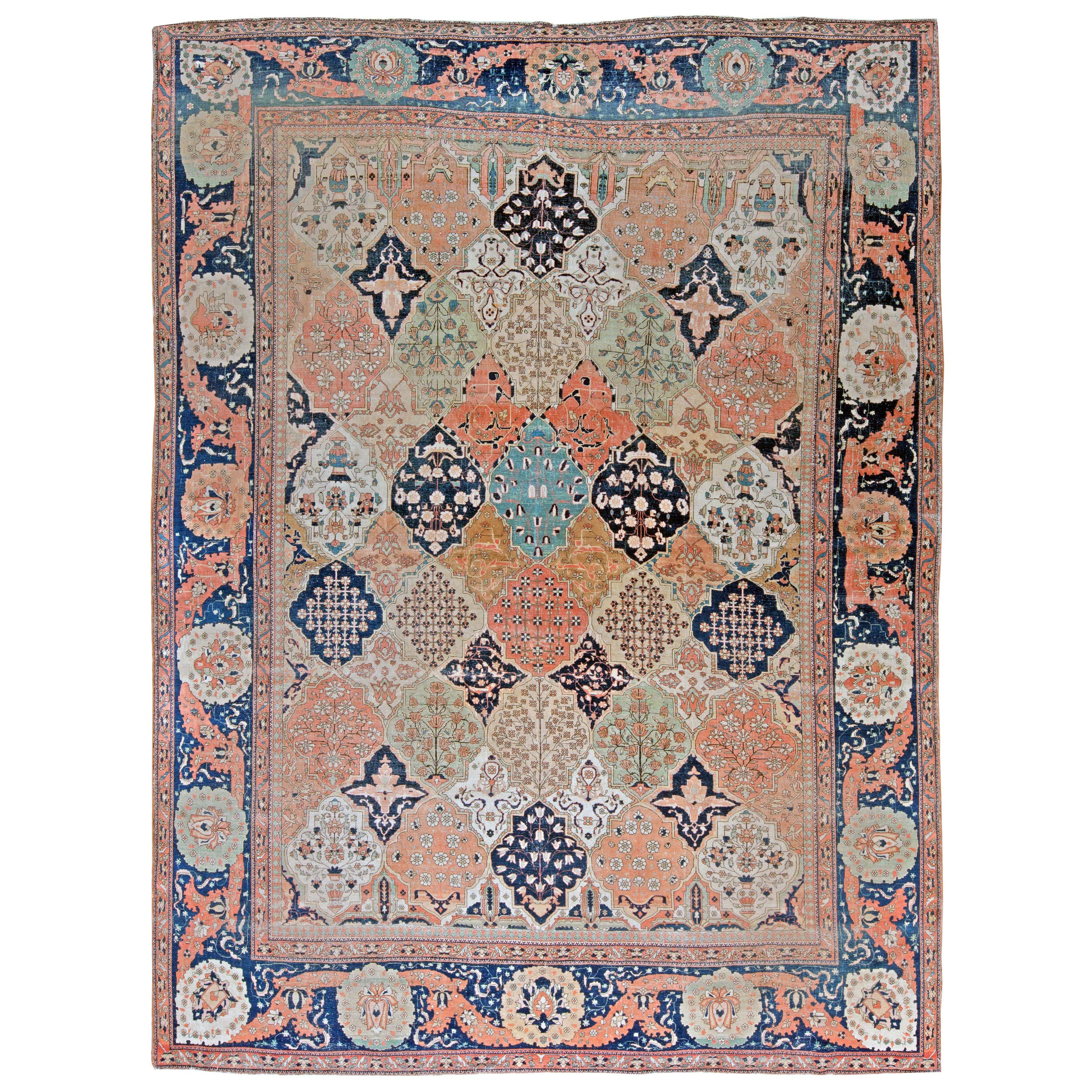 Tapis persan antique Mohtashem Kashan fait à la main Doris Leslie Blau