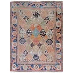 Tappeto antico persiano Mohtashem Kashan fatto a mano in lana Doris Leslie Blau