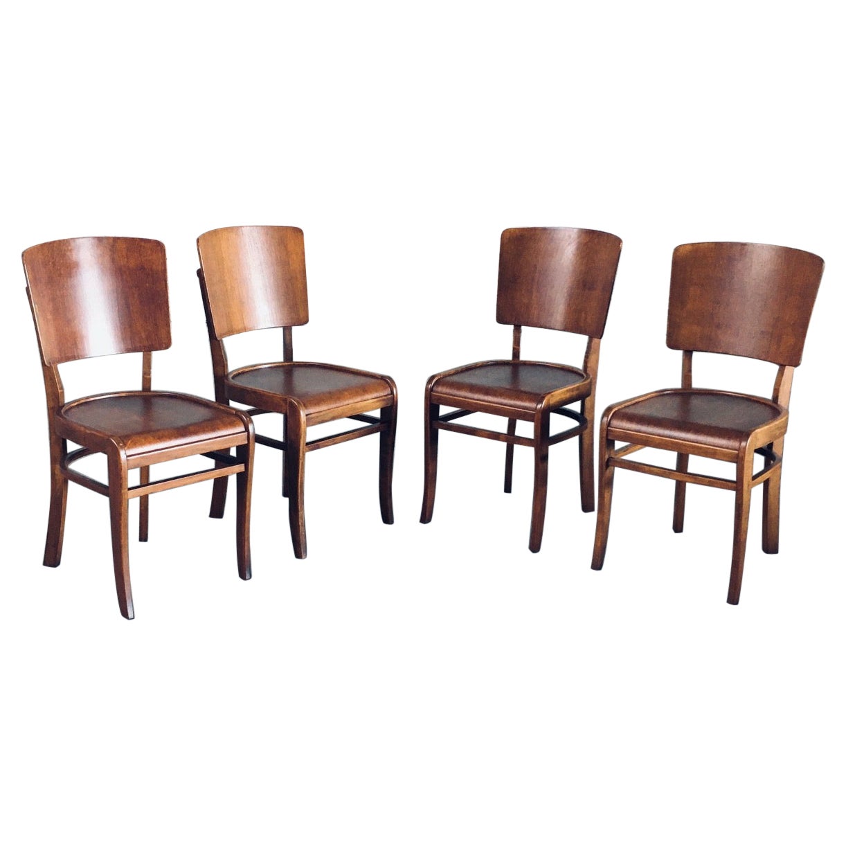 Sedie da bar e pub in stile Art Déco, Belgio, anni '40 in vendita