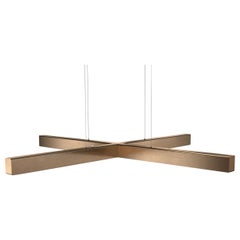 Customizable Pendant Lamp 'X-Model' by Anour, Browned Brass