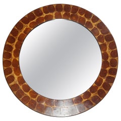 EXQUISITE ViNTAGE OYSTER LABURNUM WOOD WALL MIRROR SUBLIME PATINA PART OF A SET